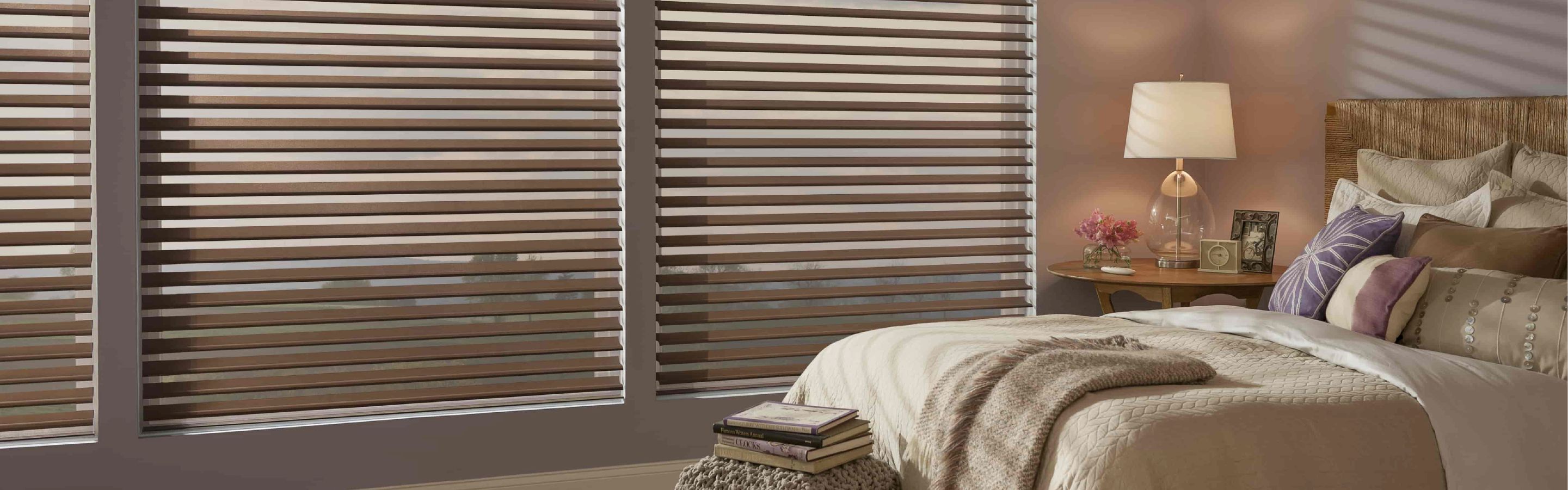 shade-o-matic blinds in a cozy bedroom
